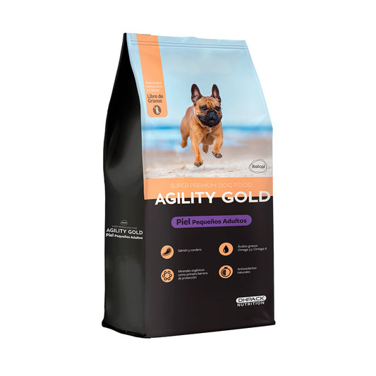 AGILITY PEQ ADUL PIEL PACK 3 KG)