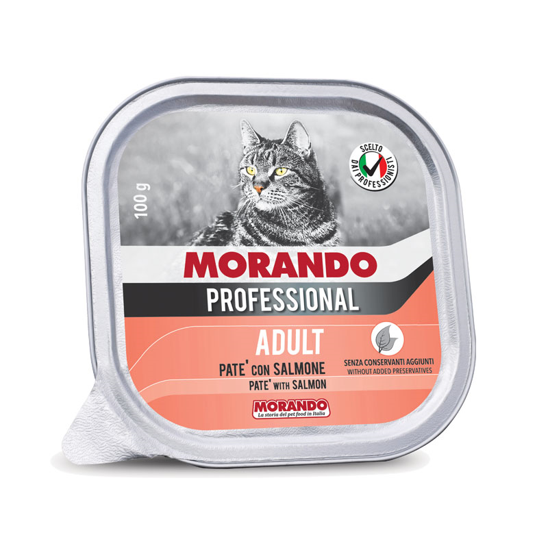 MORANDO CAT PATE WITH SALMON 100 GR (ROSADO)