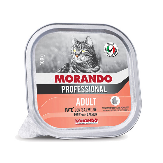 MORANDO CAT PATE WITH SALMON 100 GR (ROSADO)